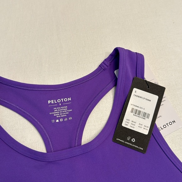 NWT Peloton Cadent LT Tank Purple - Picture 3 of 4